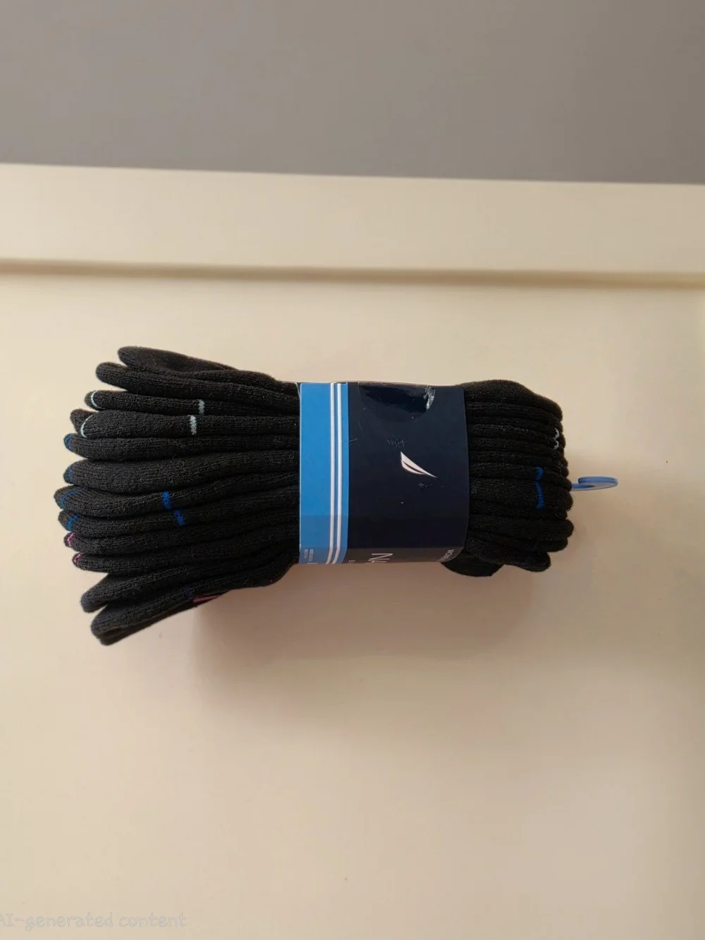 Nautica Black Low-Cut Athletic Socks with Pink & Blue Accents - Women's 6 Pack